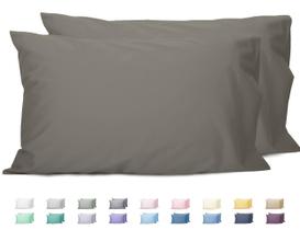 Conjunto de fronhas Girassol 100% algodão Queen Size cinza acinzentado