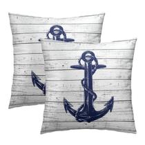 Conjunto de fronhas Imiss Nautical Blue Anchor 50x50cm (2)