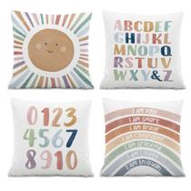 Conjunto de fronhas ISANOU Kids Playroom Decor 45x45cm poliéster Conjunto de fronhas ISANOU Kids Playroom Decor 45x45cm poliéster
