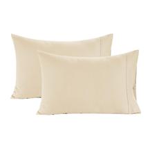 Conjunto de fronhas Lane Linen Queen Ivory 100% algodão egípcio