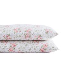 Conjunto de fronhas Laura Ashley Lilian Coral Cotton Sateen, 2 peças