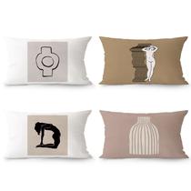 Conjunto de fronhas Modern Abstract Art Plush 40x60cm de algodão