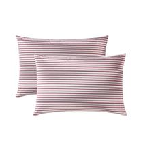 Conjunto de fronhas Nautica Coleridge Stripe Red Cotton Percal
