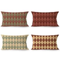 Conjunto de fronhas Nordic Diamond Pattern 40x60cm - pacote com 4 Conjunto de fronhas Nordic Diamond Pattern 40x60cm - pacote com 4