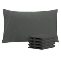Conjunto de fronhas NTBAY Queen em microfibra escovada cinza escuro x4