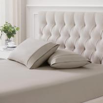 Conjunto de Fronhas Sweet Home Collection Flannel Bege - Tamanho Standard