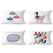 Conjunto de fronhas Whimsical Cartoon Decorative Funny Throw Pil Conjunto de fronhas Whimsical Cartoon Decorative Funny Throw Pil
