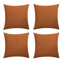 Conjunto de fronhas ZLWX LIFE Burnt Orange texturizado 45x45cm (4)