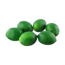 Conjunto de frutas artificiais, 6 peças de plástico, limão e limão, decoração de casa
