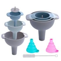 Conjunto de funil de cozinha Aututer, pacote com 3 unidades com alça de plástico de qualidade alimentar