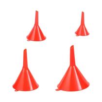 Conjunto De Funis De Abastecimento De Carro Em Plástico Vermelho, 4 Peças, Funil Portátil Mini Para Conjunto De Funis De Abastecimento De Carro Em Plástico Vermelho, 4 Peças, Funil Portátil Mini Para