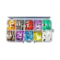 Conjunto De Fusíveis Automotivos Mini Médio 2A-35A Amp Com Estojo De Armazenamento