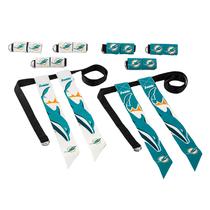 Conjunto de futebol com bandeira Franklin Sports NFL Miami Dolphins