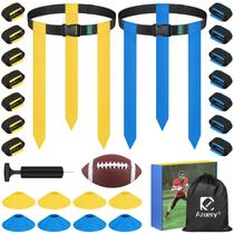 Conjunto de futebol com bandeiras Azuery para 14 jogadores com 42 bandeiras, 8 cones e bola