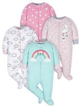Conjunto de futebol Sleep 'N Play Gerber Baby Girls de 6 a 9 meses x4