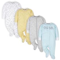 Conjunto de futebol Sleep 'N Play Gerber de 6 a 9 meses, pacote com 4 unidades, cinza