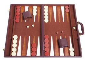 Conjunto de gamão Middleton Games Brown Board de 21 polegadas