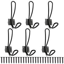 Conjunto de ganchos BODINGTAI Rustic Farmhouse Entryway, pacote com 10 unidades, preto