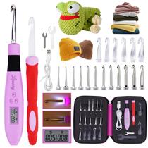 Conjunto de ganchos de crochê Limiery, tamanho 18, com alça ergonômica leve Conjunto de ganchos de crochê Limiery, tamanho 18, com alça ergonômica leve