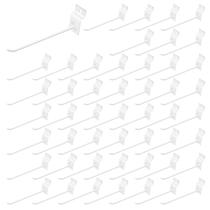 Conjunto de ganchos de painel Slatwall Waltool 50 unidades de metal branco de 20 cm Conjunto de ganchos de painel Slatwall Waltool 50 unidades de metal branco de 20 cm