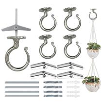 Conjunto de ganchos de teto Evsteluo Heavy-Duty 40 kg em liga de zinco cromada Conjunto de ganchos de teto Evsteluo Heavy-Duty 40 kg em liga de zinco cromada