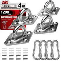 Conjunto de ganchos de teto sprookber 304 Stainless Steel Pad Eye Snap Hooks