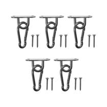 Conjunto De Ganchos Em U De Aço Inoxidável Reforçado Com Placa De Olho Para Parede, Barco E Teto,