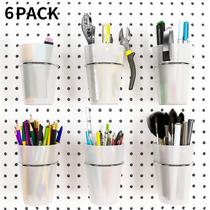 Conjunto de ganchos Pegboard Kuhome 6 com copos e caixas em estilo anel Conjunto de ganchos Pegboard Kuhome 6 com copos e caixas em estilo anel