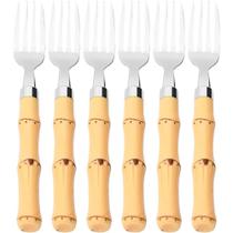 Conjunto de Garfo de Mesa Com Estampa de Bambu 6 Unidades - Fratelli Conjunto de Garfo de Mesa Com Estampa de Bambu 6 Unidades - Fratelli