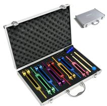 Conjunto de garfos de ajuste de chakra TENFLY para cura com caixa de alumínio Conjunto de garfos de ajuste de chakra TENFLY para cura com caixa de alumínio