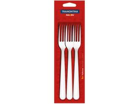 Conjunto De Garfos De Mesa Tramontina Malibu Em Aço Inox 03 Peças Tramontina