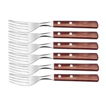 Conjunto de Garfos para Churrasco Cabo Vermelho Polywood 6 Peças Tramontina 21198716