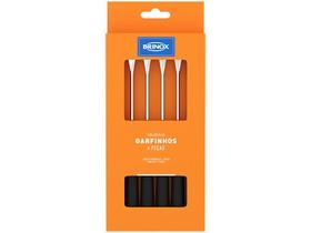 Conjunto De Garfos Para Fondue Petisco Brinox Beli 15cm 6 Peças Preto