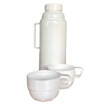 Conjunto de Garrafa Térmica com 2 Xícaras 1L Branca - Mood Conjunto de Garrafa Térmica com 2 Xícaras 1L Branca - Mood