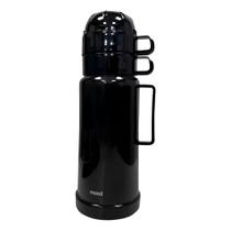 Conjunto de Garrafa Térmica com 2 Xícaras 1L Preta - Mood Conjunto de Garrafa Térmica com 2 Xícaras 1L Preta - Mood