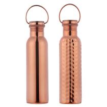 Conjunto de Garrafas de Água de Cobre HealthGoodsIn 600 ml com Alça Conjunto de Garrafas de Água de Cobre HealthGoodsIn 600 ml com Alça