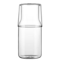 Conjunto de garrafas de água ZILJJ Bedside 500mL com copo de vidro transparente Conjunto de garrafas de água ZILJJ Bedside 500mL com copo de vidro transparente