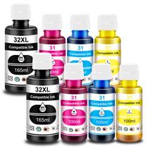 Conjunto de garrafas de tinta Pristar 32XL 31 compatível com HP Smart Tank