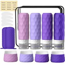 Conjunto de garrafas de viagem Silevoler, pacote com 16 unidades de silicone, aprovado pela TSA Conjunto de garrafas de viagem Silevoler, pacote com 16 unidades de silicone, aprovado pela TSA