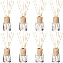 Conjunto de garrafas difusoras Reed Roshtia 8 recarregáveis de 50 mL com palitos Conjunto de garrafas difusoras Reed Roshtia 8 recarregáveis de 50 mL com palitos