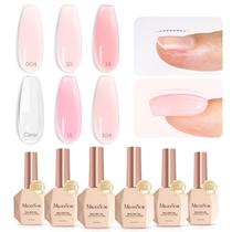 Conjunto de gel Builder MelodySusie, 6 unidades, 15 ml, rosa transparente para unhas