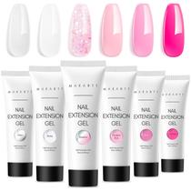 Conjunto de gel de unhas Poly Makartt de 6 cores com Builder & Strengten