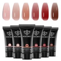 Conjunto de gel de unhas Poly, modelones, 6 cores, tons de pele marrom-gelatinosos Conjunto de gel de unhas Poly, modelones, 6 cores, tons de pele marrom-gelatinosos
