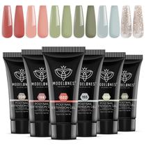 Conjunto de gel de unhas Poly Modelones, kit de tubos de 6 cores para todas as estações Conjunto de gel de unhas Poly Modelones, kit de tubos de 6 cores para todas as estações