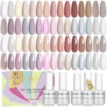 Conjunto de gel para esmaltes SAVILAND 30 cores Soak-off com base e camada superior