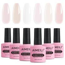 Conjunto de gel para unhas AIMEILI Hema Free Rubber Base 6x10ml Soak Off