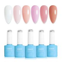 Conjunto de gel para unhas FZANEST Hema Free Rubber Base Builder 6 cores