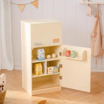 Conjunto de geladeira de madeira Play Kitchen Toy Fridge ROBOTIME Conjunto de geladeira de madeira Play Kitchen Toy Fridge ROBOTIME