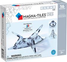 Conjunto de gelo Magna-Tiles, os azulejos de construção magnética originais para brincadeiras criativas abertas, brinquedos educativos para crianças de 3 anos + (16 peças)
