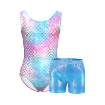 Conjunto De Ginástica Infantil Com Brilho Para Meninas: 4 Peças De Roupa De Dança E Ginástica Para